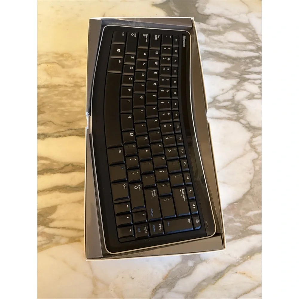 Microsoft Keyboard Black Bluetooth Mobile 5000 Comfort‎ Curve Ergonomic 1390